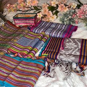 Vintage Handmade M TAIS scarf CLOTH Brightly Colored Timor Leste.